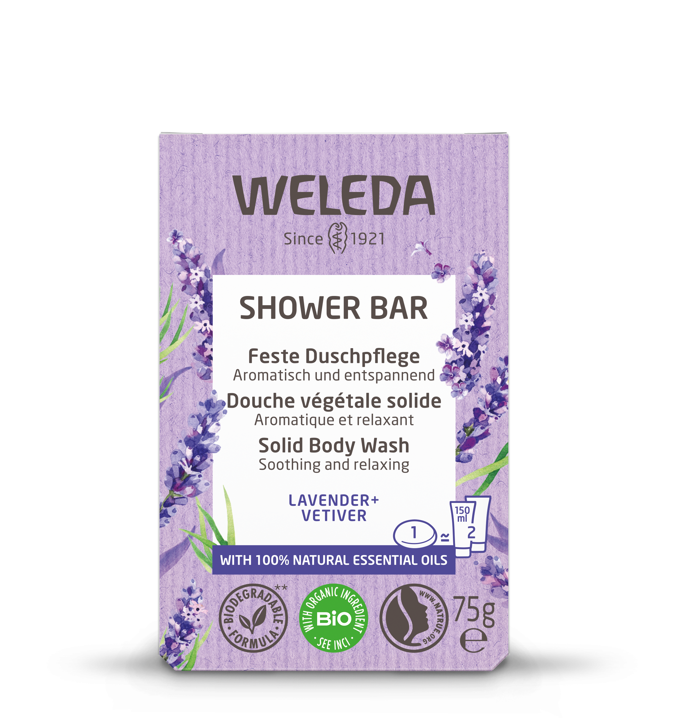 Weleda Shower bar lavender + vetiver 75g